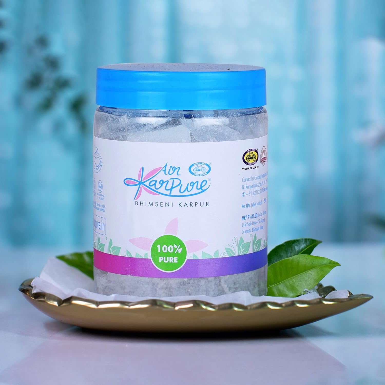 Cycle Pure Karpure Бхимсени Камфора 250г Оригинал Для Ритуалов Пуджи И Использования В Диффузоре С Долговечным Божественным Ароматом
Cycle Pure Karpure Бхимсени Камфора 250г Оригинал Для Ритуалов Пуджи И Использования В Диффузоре С Долговечным Божественным Ароматом