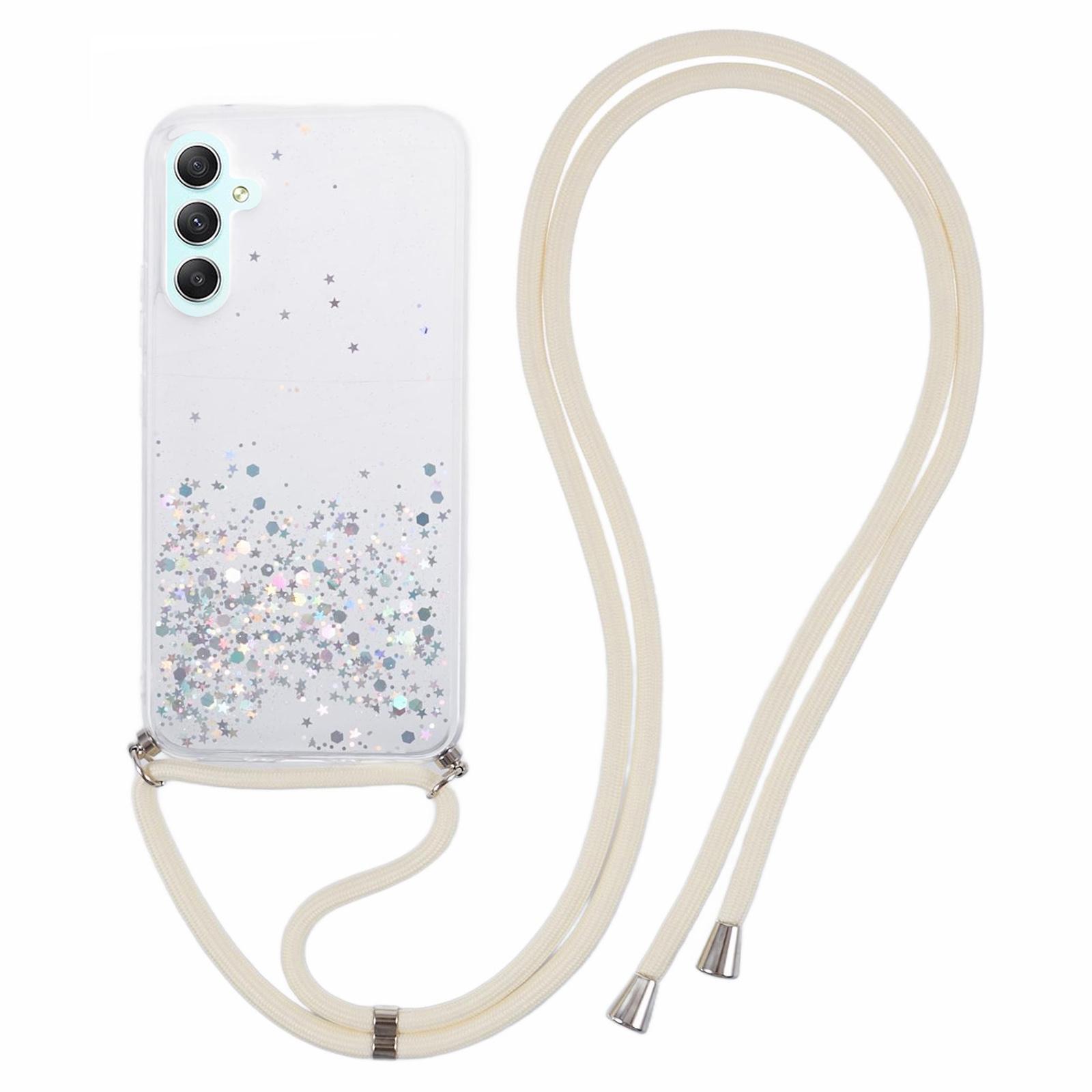 AW Series for Samsung Galaxy A34 5G Case Sparkle Epoxy TPU Back Cover with Lanyard White
AW Series for Samsung Galaxy A34 5G Case Sparkle Epoxy TPU Back Cover with Lanyard White