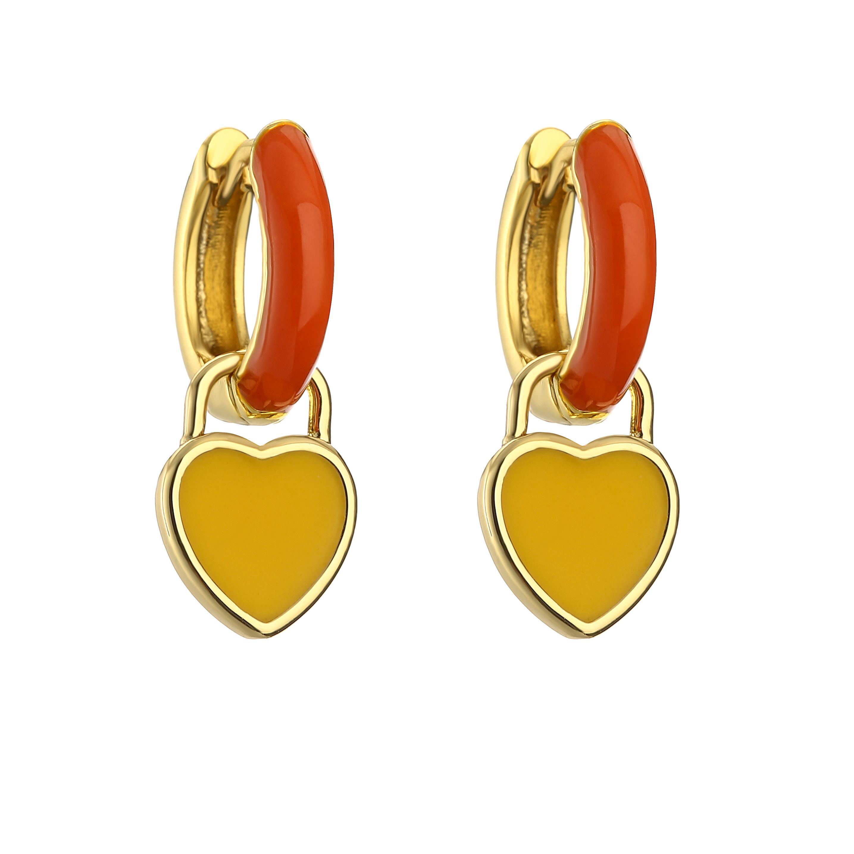 HECHENG,Charm Enamel Color Heart Huggie Hoop Earrings for Women Fashion CZ Pendants Hoop Earrings Ladies Gift Wholesale помаранчевий
HECHENG,Charm Enamel Color Heart Huggie Hoop Earrings for Women Fashion CZ Pendants Hoop Earrings Ladies Gift Wholesale помаранчевий
