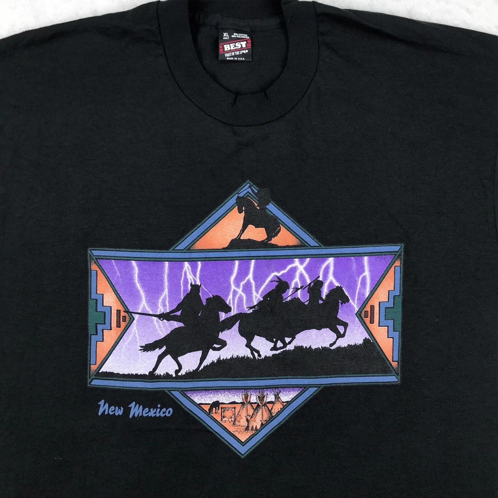 vintage 90s NEW MEXICO NATIVE AMERICAN HORSE T-Shirt L single stitch thunder 2XL
vintage 90s NEW MEXICO NATIVE AMERICAN HORSE T-Shirt L single stitch thunder 2XL