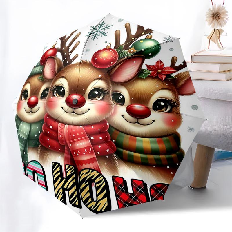 1pc Christmas Reindeer Automatic Folding Umbrella, 3-Fold Design, 8-Bone Iron Frame, Outdoor, Festive Gift for Fans, Travelers, Daily Use.H035
1pc Christmas Reindeer Automatic Folding Umbrella, 3-Fold Design, 8-Bone Iron Frame, Outdoor, Festive Gift for Fans, Travelers, Daily Use.H035
