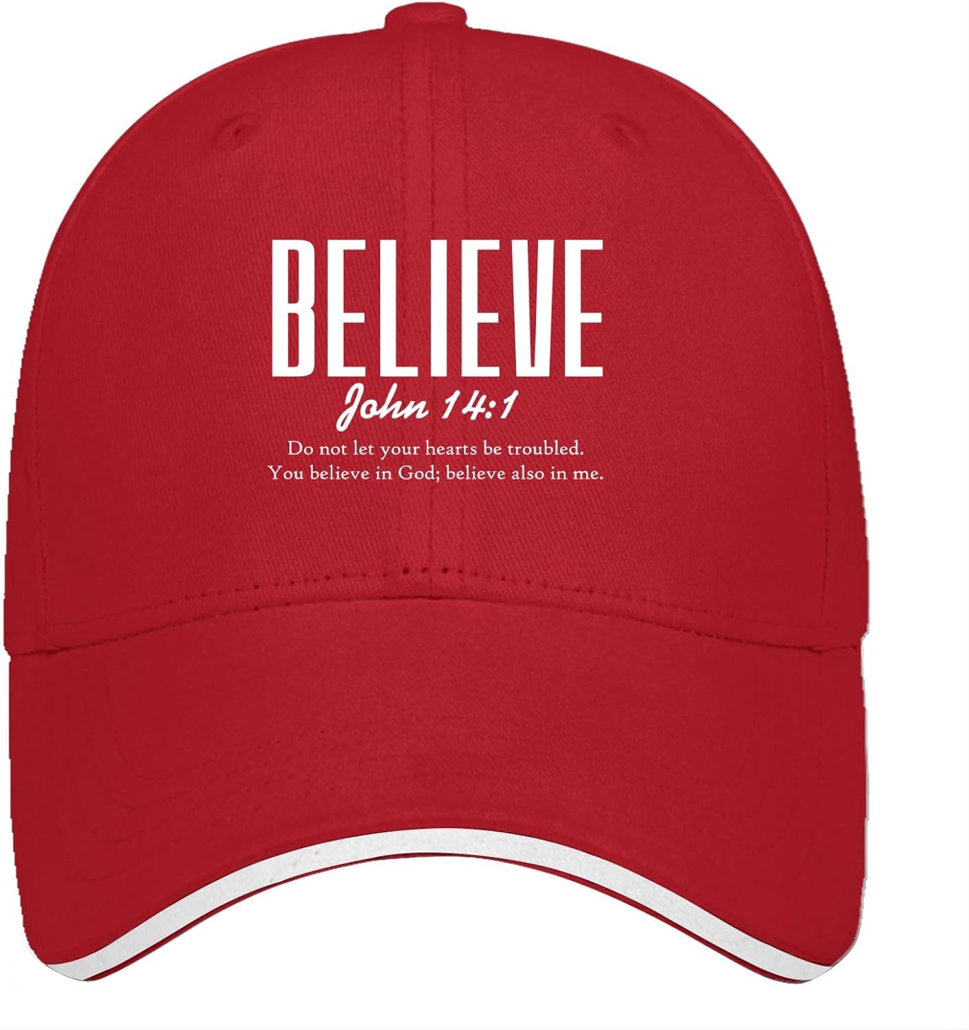 Believe John 141 Bible Verse Pink Baseball Cap Adjustable Polyester Casual Sun Protection Hat One Size
Believe John 141 Bible Verse Pink Baseball Cap Adjustable Polyester Casual Sun Protection Hat One Size