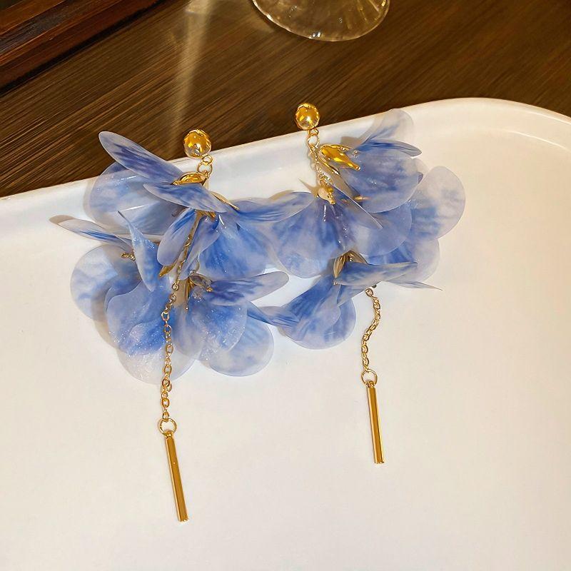 Blue Petal Ornament Women s Same Earrings Earrings
Blue Petal Ornament Women s Same Earrings Earrings