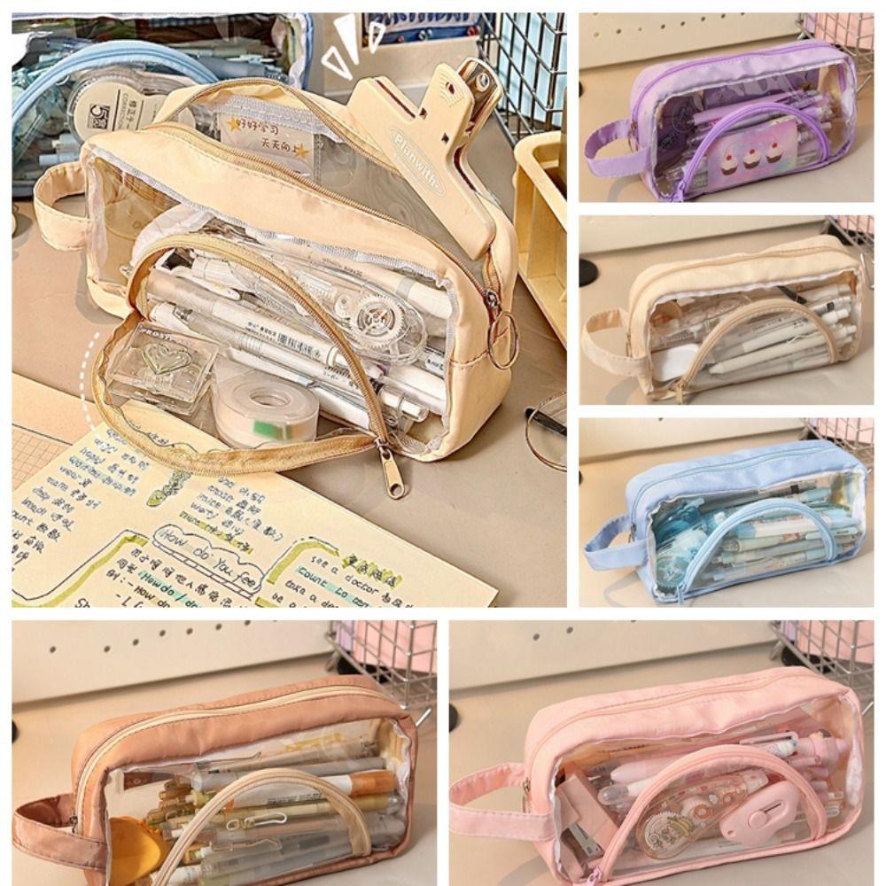 High Capacity Large Capacity Transparent Pencil Bag Perspective Pencil Bag Student Stationery
High Capacity Large Capacity Transparent Pencil Bag Perspective Pencil Bag Student Stationery