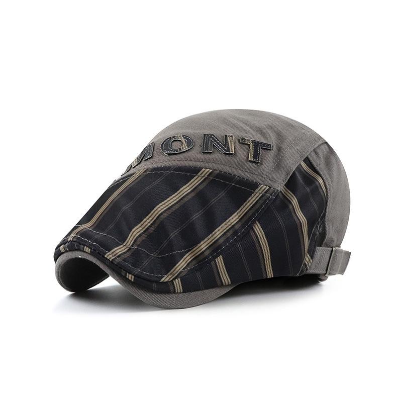New-style patchwork striped baseball cap, men s casual sun hat, flat cap, beret темно-сірий
New-style patchwork striped baseball cap, men s casual sun hat, flat cap, beret темно-сірий