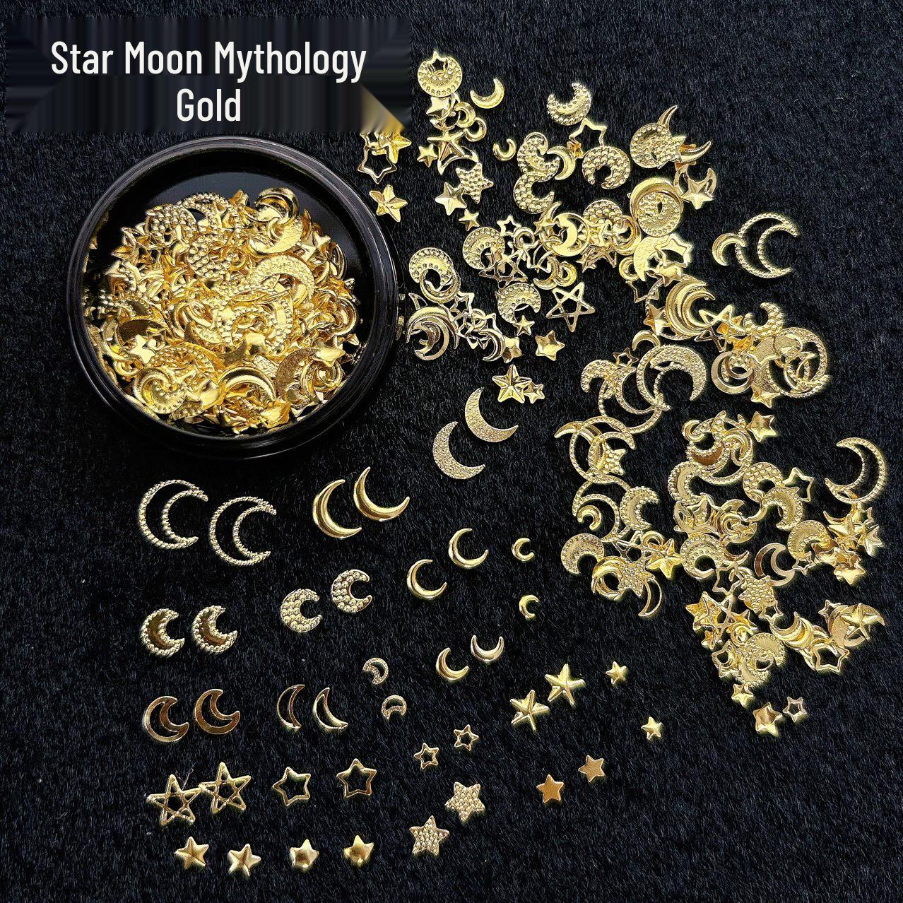 Japanese Style Gold Star & Moon Nail Stickers: Mixed Pack of Metal Ornaments and Hollow Out Small Rivets золотой
Japanese Style Gold Star & Moon Nail Stickers: Mixed Pack of Metal Ornaments and Hollow Out Small Rivets золотой