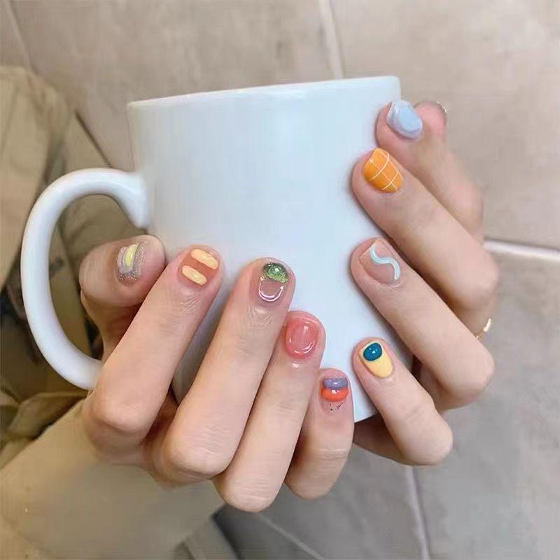 Playful 3D Rainbow Short False Nails - Cute, Colorful, and Removable for Summer Medium M
Playful 3D Rainbow Short False Nails - Cute, Colorful, and Removable for Summer Medium M