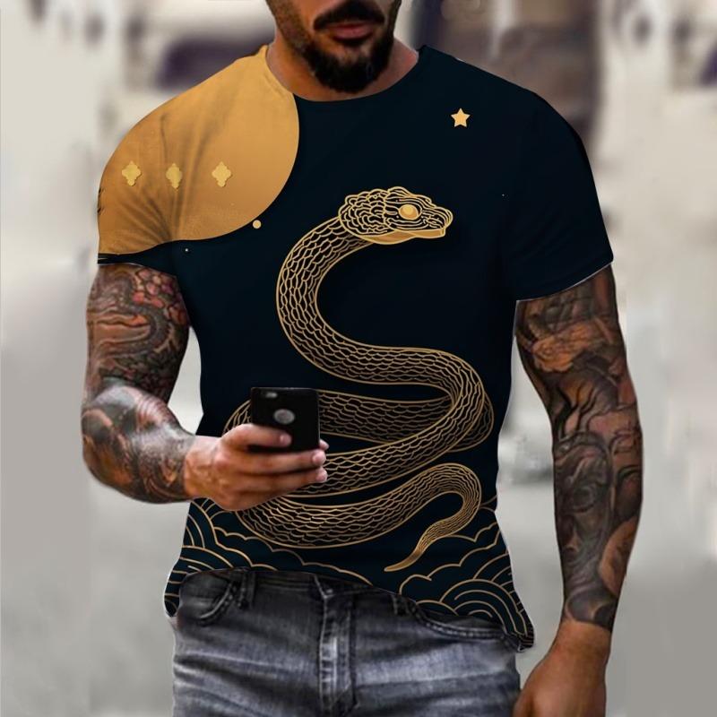 Year Of The Snake Pattern T Shirt For Men Cool Animal 3D Printed Short Sleeve Tops Summer Casual Round Neck Loose Tee Shirts XXS
Year Of The Snake Pattern T Shirt For Men Cool Animal 3D Printed Short Sleeve Tops Summer Casual Round Neck Loose Tee Shirts XXS