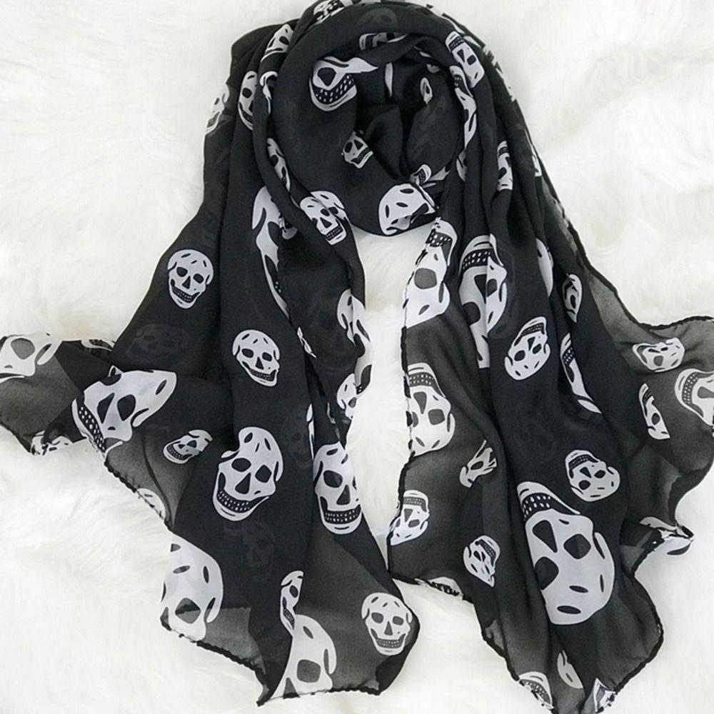 Chiffon Skeleton Printed Party Hair Scarves Skull Scarf Head Shawls Hair Tie Band Women Silk Scarf black-A
Chiffon Skeleton Printed Party Hair Scarves Skull Scarf Head Shawls Hair Tie Band Women Silk Scarf black-A