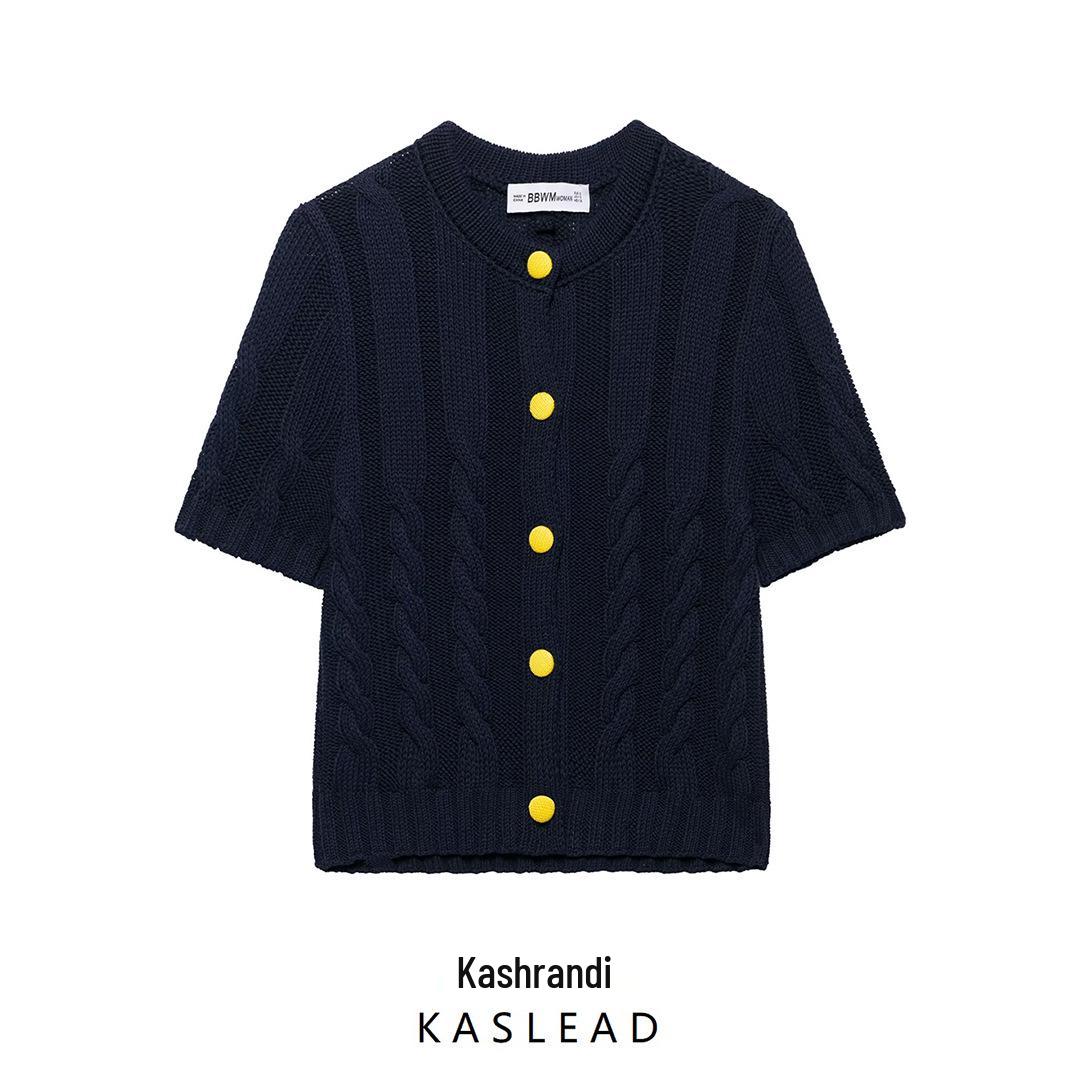 Spring 2025 Women s Fashion: Color Block Button Knitted Cardigan M синій
Spring 2025 Women s Fashion: Color Block Button Knitted Cardigan M синій