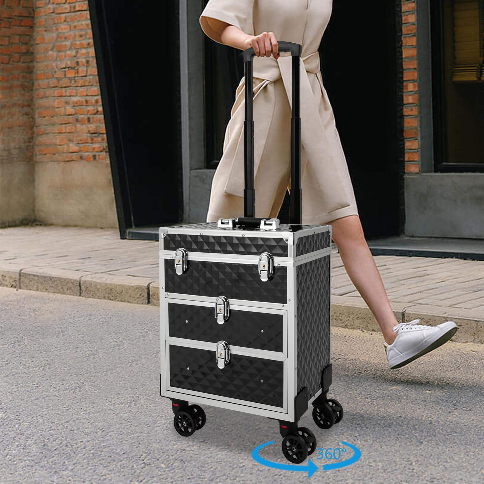 Professional Rolling Makeup Case with 3-Tier Storage & 2 Sliding Drawers, Black Cosmetic Organizer with 30kg/66lbs Load Capacity чорний
Professional Rolling Makeup Case with 3-Tier Storage & 2 Sliding Drawers, Black Cosmetic Organizer with 30kg/66lbs Load Capacity чорний