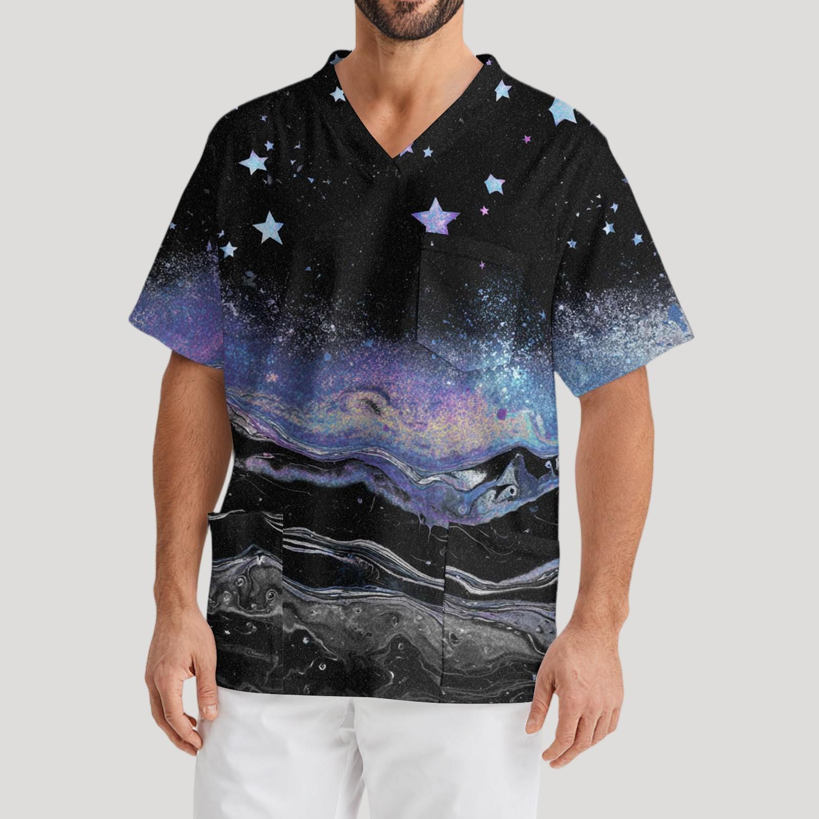 Мужская рабочая блузка с короткими рукавами и v-образным вырезом с принтом, топ с нагрудным карманом M
Мужская рабочая блузка с короткими рукавами и v-образным вырезом с принтом, топ с нагрудным карманом M