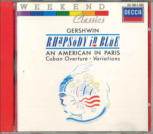 CD GEORGE GERSHWIN Rhapsody In Blue 4210252 DECCA 1988 Germany Classical Used
CD GEORGE GERSHWIN Rhapsody In Blue 4210252 DECCA 1988 Germany Classical Used