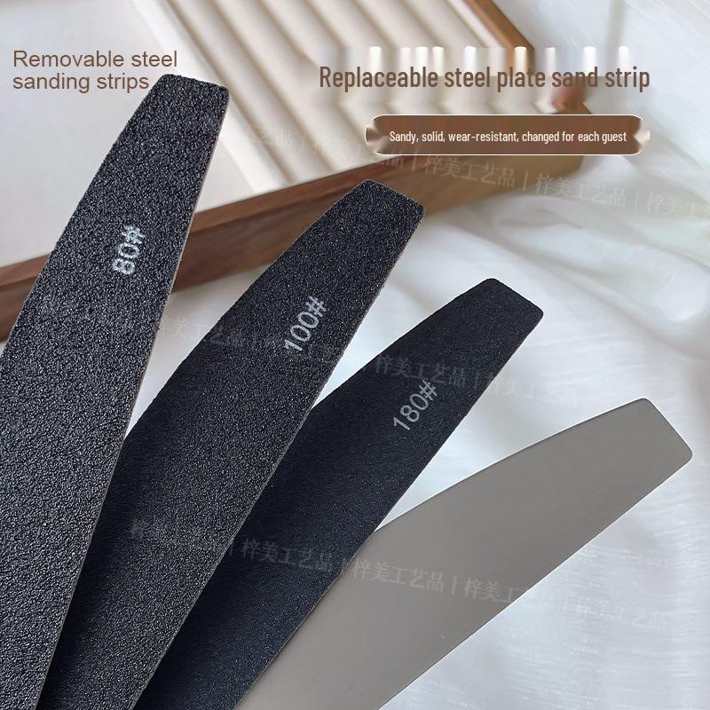 Detachable Steel Nail File: Sand Strip & Engraving Tool for Nail Shaping and Removal. Ideal for Professional Nail Salons.
Detachable Steel Nail File: Sand Strip & Engraving Tool for Nail Shaping and Removal. Ideal for Professional Nail Salons.