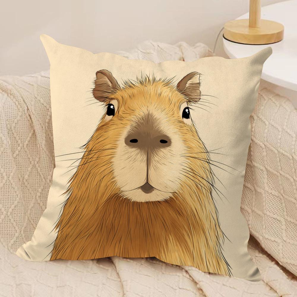Cute Animated Capybara Cushion Cover Silky Short Plush DoubleSided Printed Pillow Case for Sofa All Seasons Home Decor Gift 40x40cm16x16in
Cute Animated Capybara Cushion Cover Silky Short Plush DoubleSided Printed Pillow Case for Sofa All Seasons Home Decor Gift 40x40cm16x16in
