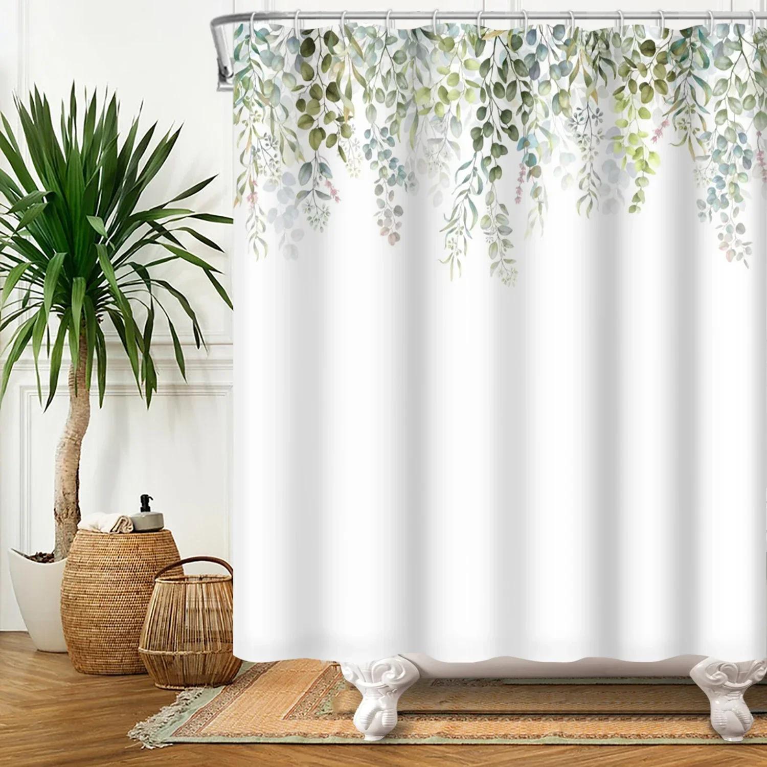 Watercolor Green Leaf Shower Curtain For Bathroom Vines Plant Nordic Minimalist Polyester Botanic Curtain For Home Hotel W60H190(CM)-1 Pcs
Watercolor Green Leaf Shower Curtain For Bathroom Vines Plant Nordic Minimalist Polyester Botanic Curtain For Home Hotel W60H190(CM)-1 Pcs