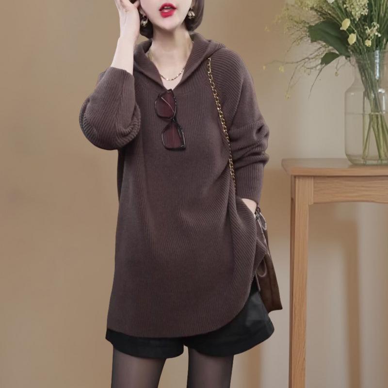Solid Color Plus Size Hooded Mid-Length Knitwear for Spring/Autumn 2026 4XL
Solid Color Plus Size Hooded Mid-Length Knitwear for Spring/Autumn 2026 4XL