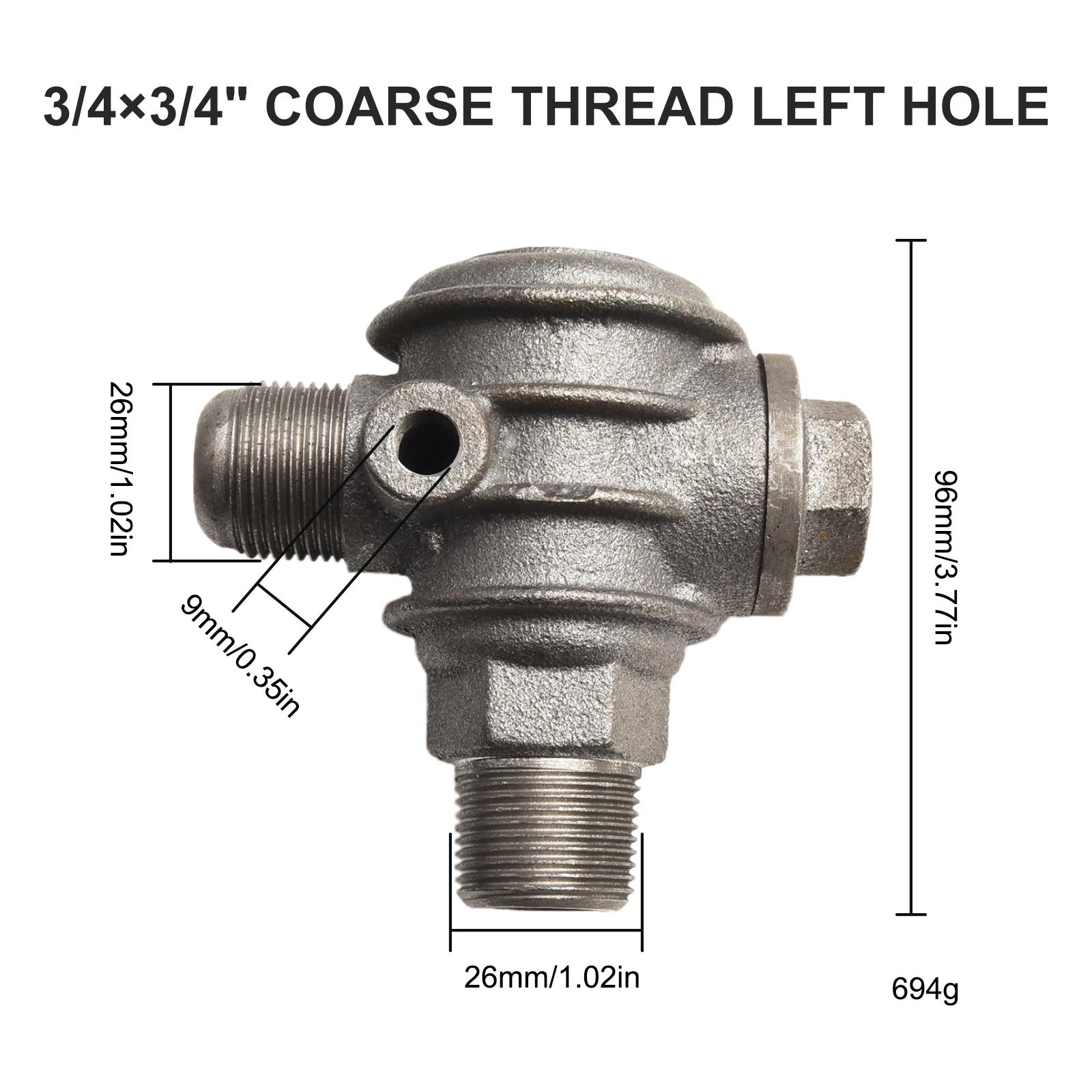 Надійний чавунний зворотний клапан з внутрішньою різьбою для повітряного компресора та повітряного насоса, 3-портовий 26×26×9 Left
Надійний чавунний зворотний клапан з внутрішньою різьбою для повітряного компресора та повітряного насоса, 3-портовий 26×26×9 Left