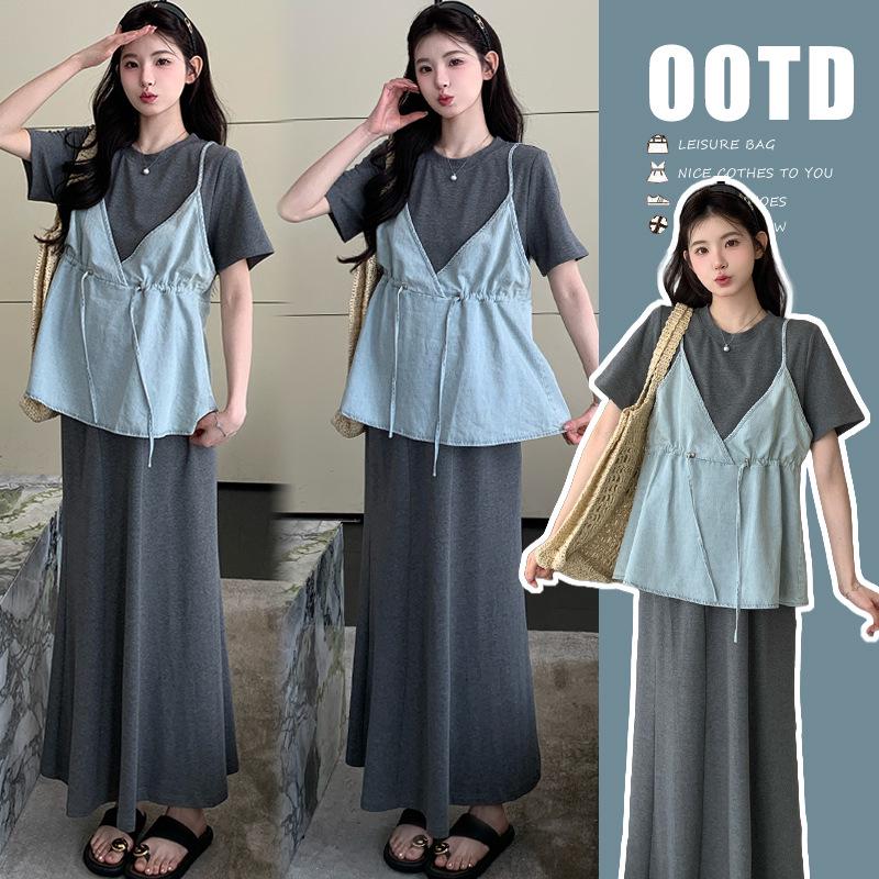 2026 Summer Maternity Fashion: Two-Piece Top & Pig Nose Buckle Skirt Set XXL
2026 Summer Maternity Fashion: Two-Piece Top & Pig Nose Buckle Skirt Set XXL