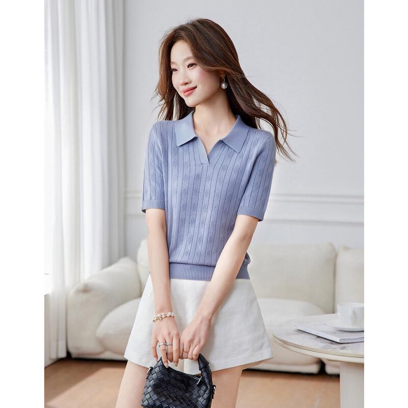 Srcr Women s Thin Jacquard Knit V-Neck T-Shirt L
Srcr Women s Thin Jacquard Knit V-Neck T-Shirt L
