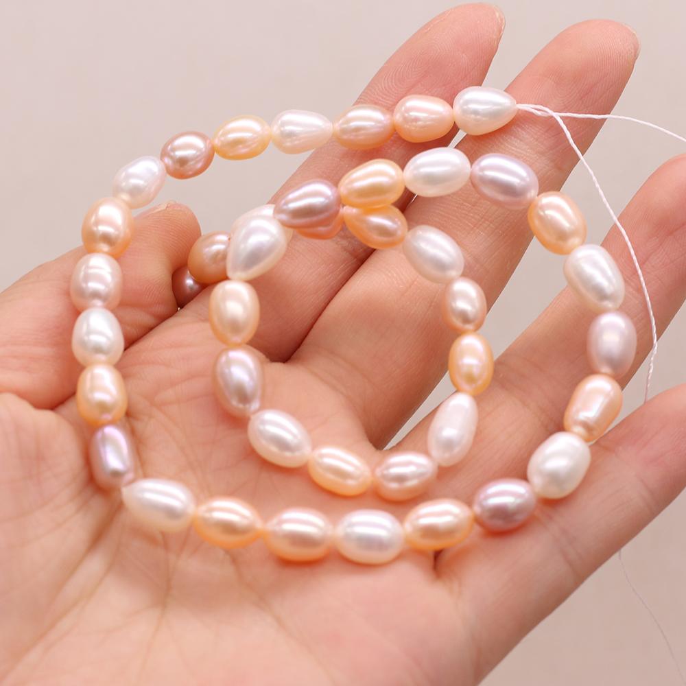 1String, Rice Shape Pearl 7-8mm, Fashion Women Natural Freshwater Pearl Beads for Jewelry Making DIY Crafts, Luxury Bulk Gifts 36cm 1String/7-8mm-36cm різнокольоровий
1String, Rice Shape Pearl 7-8mm, Fashion Women Natural Freshwater Pearl Beads for Jewelry Making DIY Crafts, Luxury Bulk Gifts 36cm 1String/7-8mm-36cm різнокольоровий