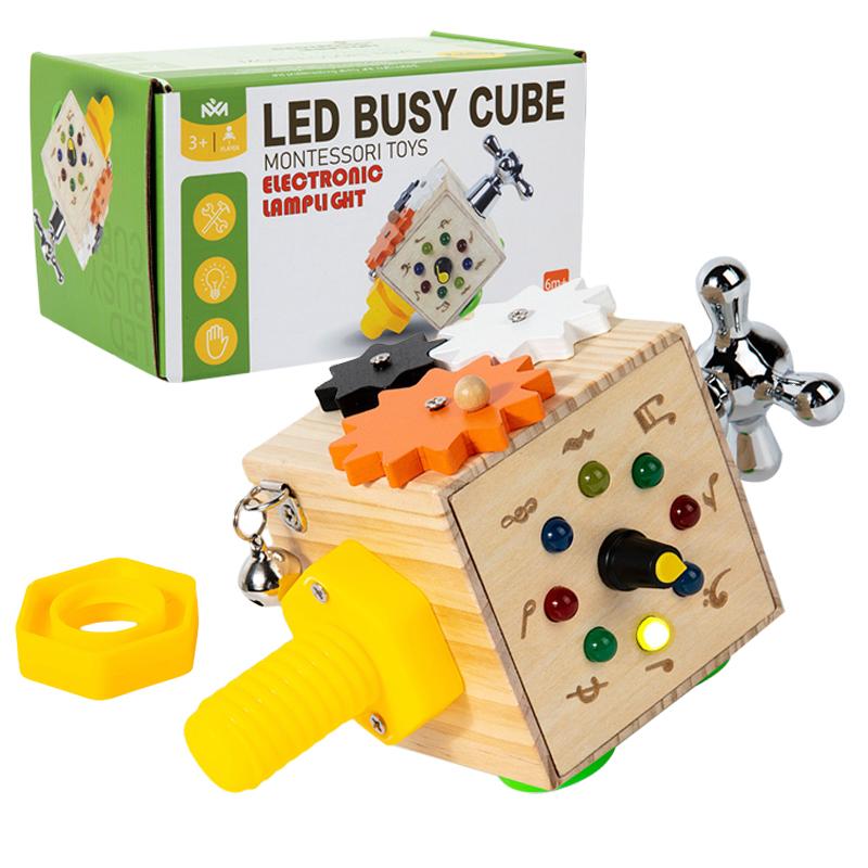 Toddler Wooden Busy Board Busy Cube With Light Switch Montessori Early Educational Toys Lift Skill Travel Toy Christmas Gifts
Toddler Wooden Busy Board Busy Cube With Light Switch Montessori Early Educational Toys Lift Skill Travel Toy Christmas Gifts