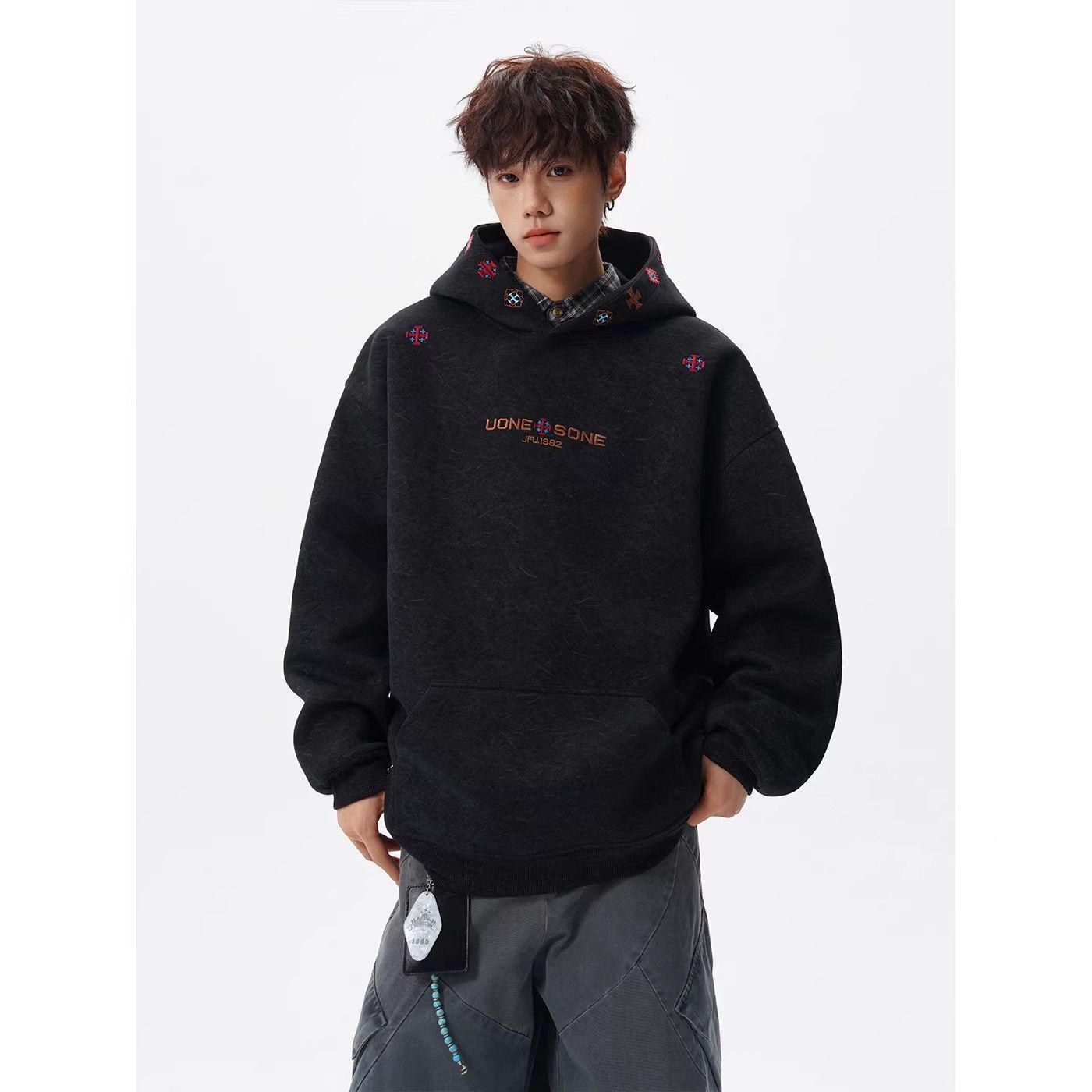 Men s Trendy Autumn Sand-Washed Embroidered Hoodie – American Design, Plus Velvet Lining XL
Men s Trendy Autumn Sand-Washed Embroidered Hoodie – American Design, Plus Velvet Lining XL