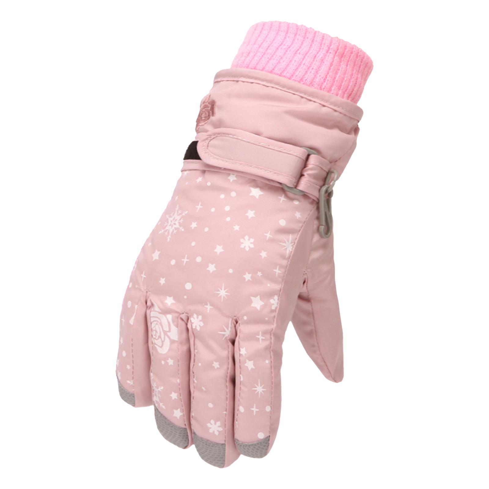 Girls Winter Ski Gloves Insulated Waterproof Windproof Cold Weather Outdoor Snow Gloves with Adjustable Wrist Strap and Ribbed Cuff for Kids One Size
Girls Winter Ski Gloves Insulated Waterproof Windproof Cold Weather Outdoor Snow Gloves with Adjustable Wrist Strap and Ribbed Cuff for Kids One Size