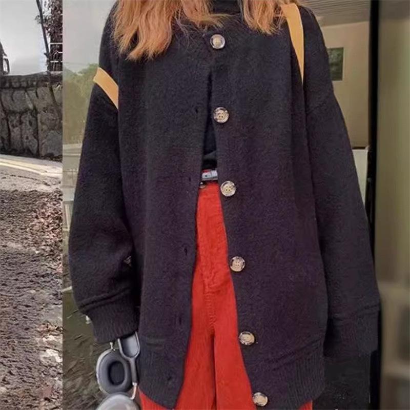 Осенне-зимний тренд на свитера женский свитер с разрезами однотонный с круглым вырезом свитер в ленивом стиле литературный и простой кардиган 49-84 (average size) чёрный
Осенне-зимний тренд на свитера женский свитер с разрезами однотонный с круглым вырезом свитер в ленивом стиле литературный и простой кардиган 49-84 (average size) чёрный