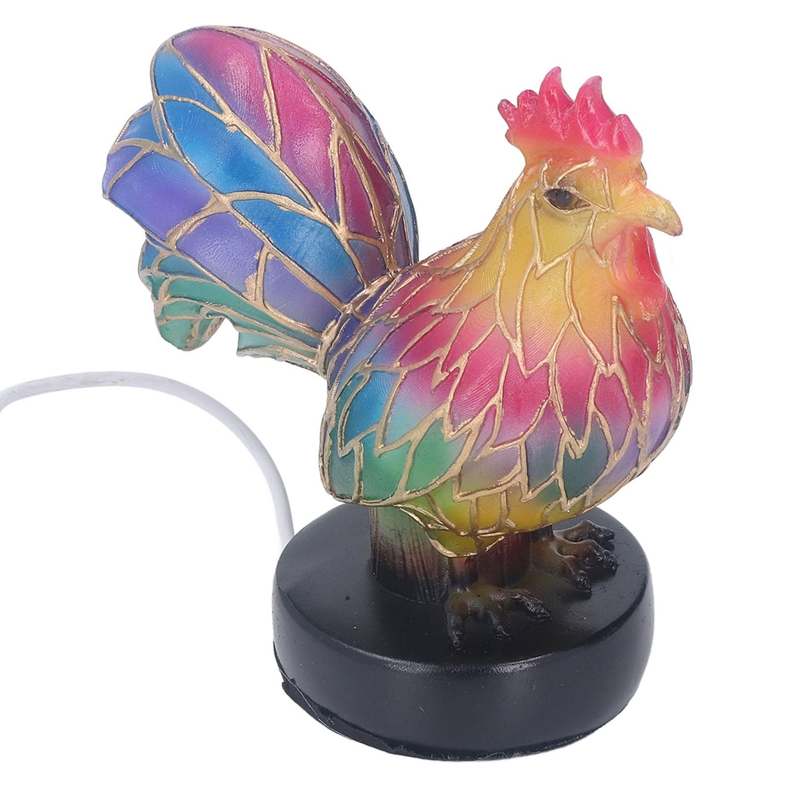 Stained Resin Rooster Table Lamp Night Light LED Animal Night Light for Home Decoration Bedside
Stained Resin Rooster Table Lamp Night Light LED Animal Night Light for Home Decoration Bedside