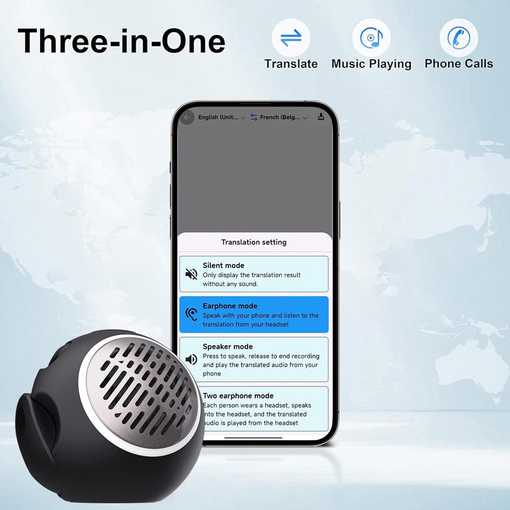 AI Translator Earbuds Wireless Earphones with Earhooks Bluetooth-Compatible 5.4 Multi-Language Real-Time Translation Earbuds
AI Translator Earbuds Wireless Earphones with Earhooks Bluetooth-Compatible 5.4 Multi-Language Real-Time Translation Earbuds