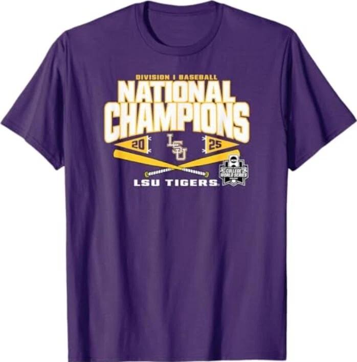Tigers Baseball National Champs 25 College World Series T-Shirt L
Tigers Baseball National Champs 25 College World Series T-Shirt L