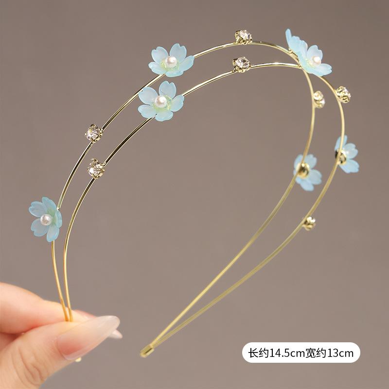 Double Layer Hairband Flower Pearl Crystal Rhinestones Headband for Women Headwear Shiny Rhinestone Hair Band Hair Accessories синий
Double Layer Hairband Flower Pearl Crystal Rhinestones Headband for Women Headwear Shiny Rhinestone Hair Band Hair Accessories синий