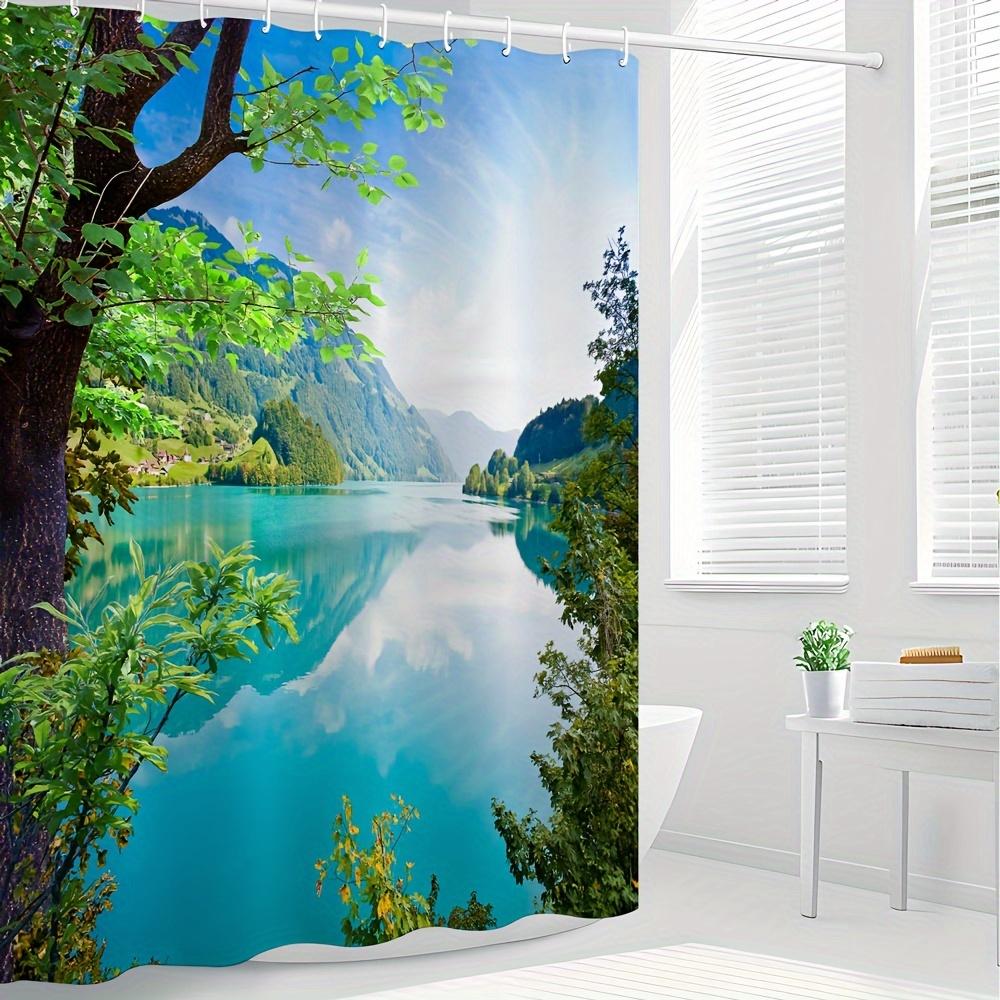 Scenic Lake Shower Curtain - Beautiful Nature Design, Waterproof Fabric For Bathroom Decor, Ideal Gift For Landscape Lovers W60H190(CM)-1 Pcs
Scenic Lake Shower Curtain - Beautiful Nature Design, Waterproof Fabric For Bathroom Decor, Ideal Gift For Landscape Lovers W60H190(CM)-1 Pcs