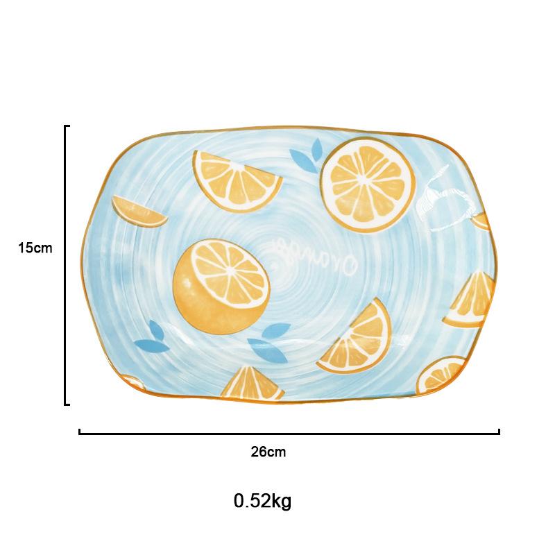 Nordic Fruit Ceramic Tableware Pineapple Orange Cherry Plate Ear Rectangular Ceramic Plate Main Course Decorative Tray Tableware
Nordic Fruit Ceramic Tableware Pineapple Orange Cherry Plate Ear Rectangular Ceramic Plate Main Course Decorative Tray Tableware
