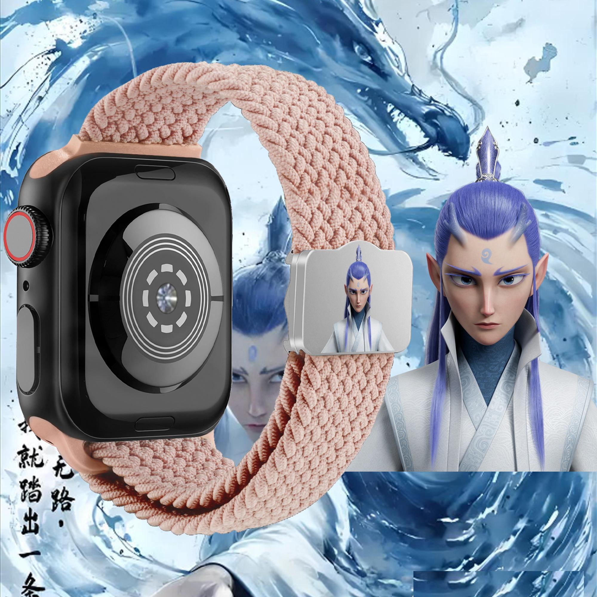 Watch Strap for Apple Watch Series 10 9 8 7 SE 6 5 4 3 2 1 42mm 41mm 40mm 38mm Ne Zha UV Printed Nylon Band Smoky Purple/Ao Bing
Watch Strap for Apple Watch Series 10 9 8 7 SE 6 5 4 3 2 1 42mm 41mm 40mm 38mm Ne Zha UV Printed Nylon Band Smoky Purple/Ao Bing