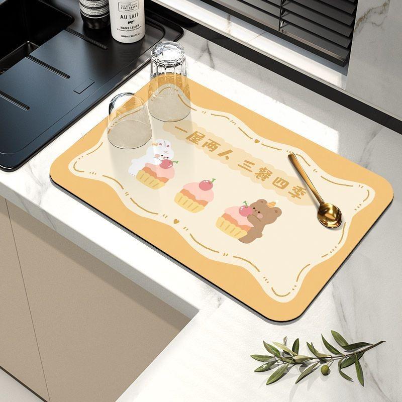 Strawberry Super Absorbent Dish Drying Mat for Kitchen Tableware Table Placemat Drain Pads Drainer Rug Drink Holder Washable (as the picture,20x30cm)
Strawberry Super Absorbent Dish Drying Mat for Kitchen Tableware Table Placemat Drain Pads Drainer Rug Drink Holder Washable (as the picture,20x30cm)