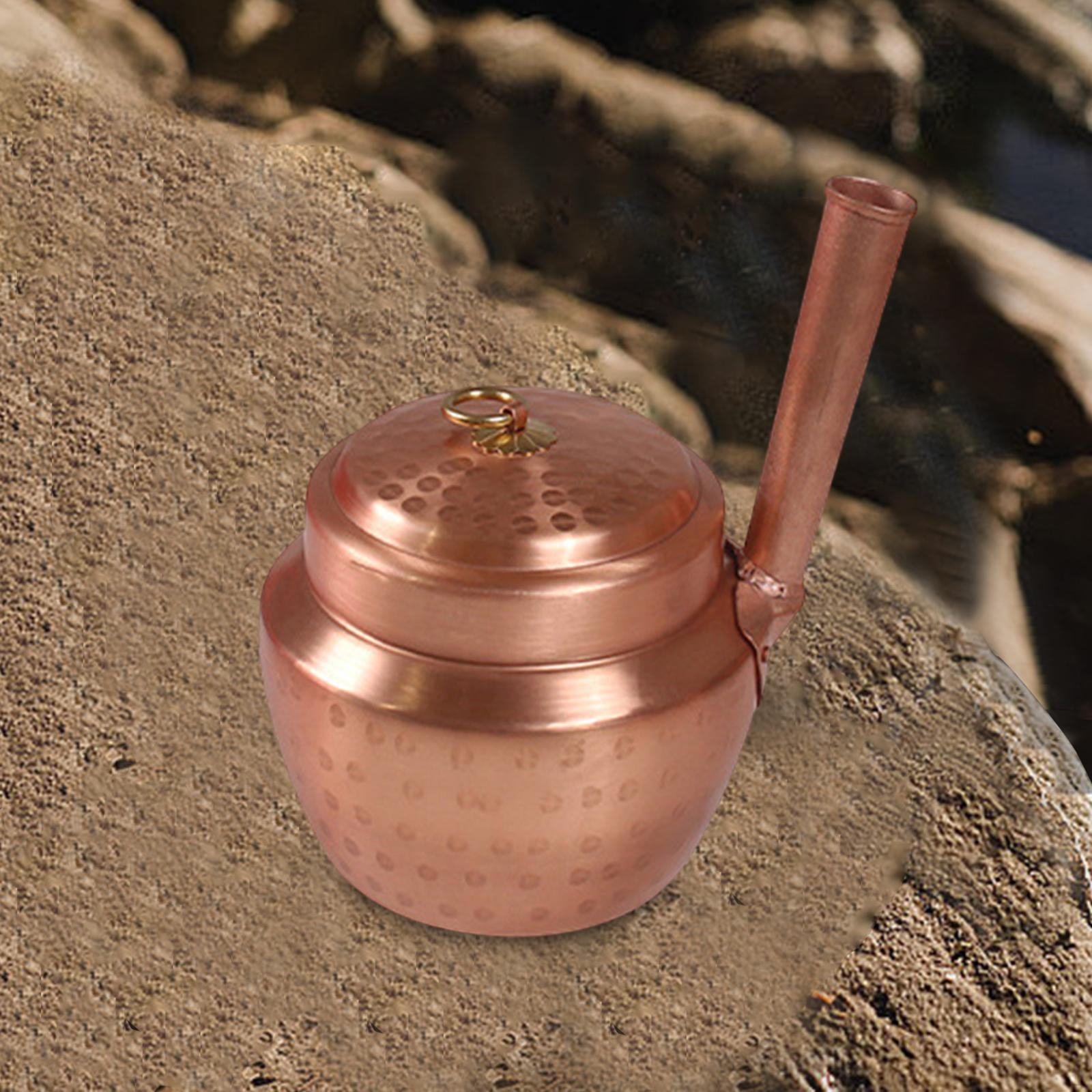 Медная кастрюля с крышкой, антипригарная посуда для одного человека, кастрюля для супа B