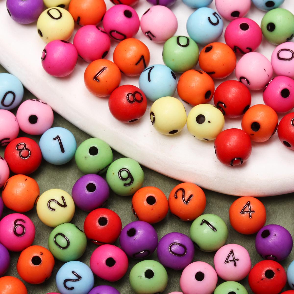 50Pcs 7.5mm Round Digital Number Acrylic Colorful Beads for Jewelry Making Beaded Materials Handmade Jewelry Accessory
50Pcs 7.5mm Round Digital Number Acrylic Colorful Beads for Jewelry Making Beaded Materials Handmade Jewelry Accessory