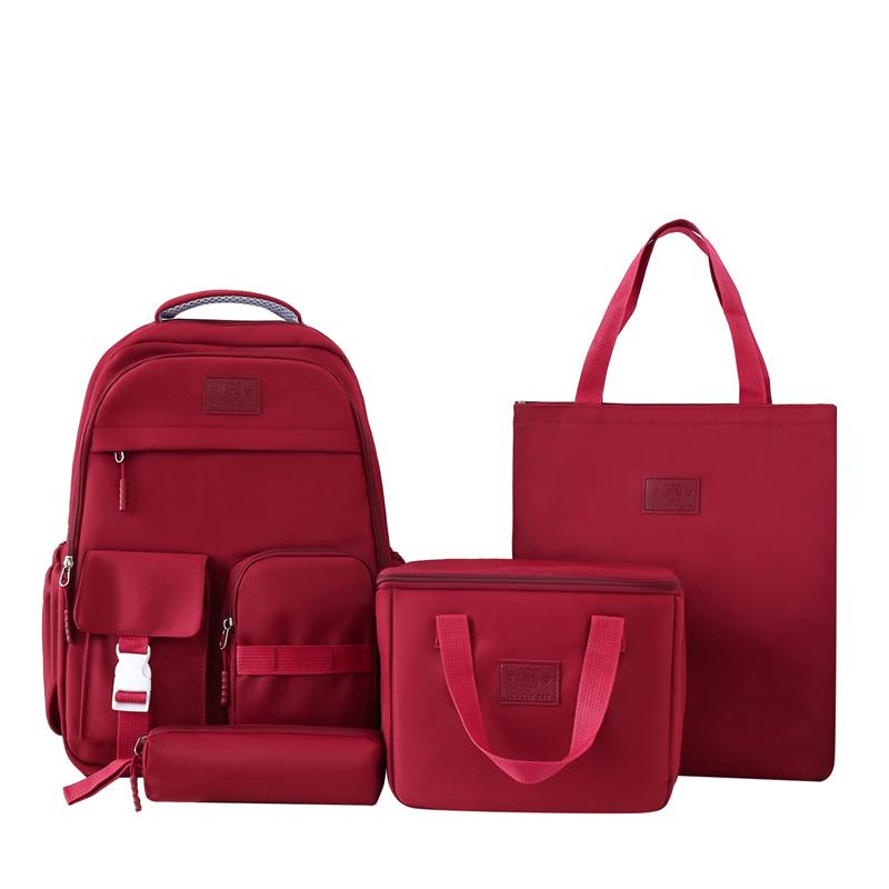 Набор из четырех предметов Школьные ранцы для новых учеников Модные Простые Повседневные Однотонные Универсальные Большой вместимости Рюкзак для начальной и средней школы Мужской
Набор из четырех предметов Школьные ранцы для новых учеников Модные Простые Повседневные Однотонные Универсальные Большой вместимости Рюкзак для начальной и средней школы Мужской