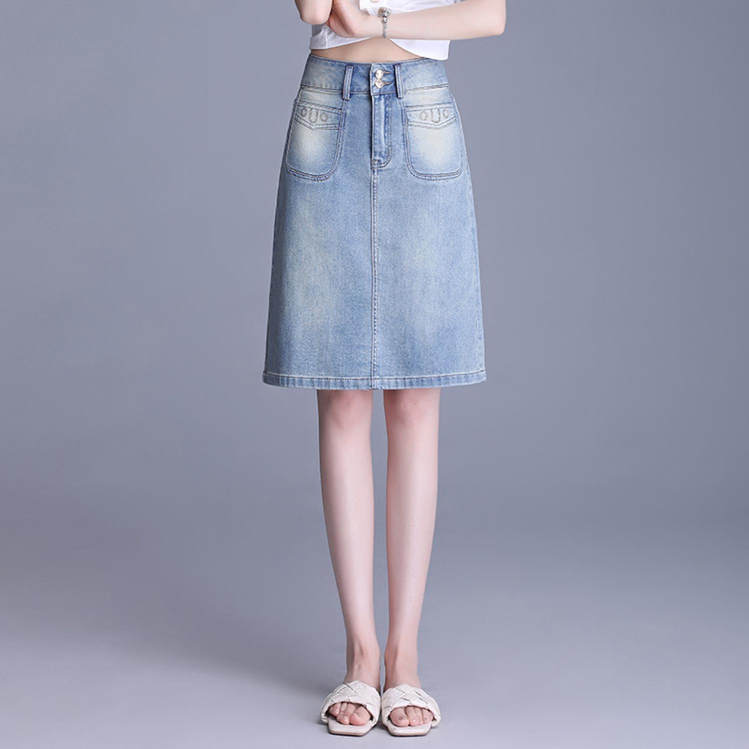 Women s High Waist A-Line Light Denim Midi Skirt - Summer 2025 Collection, Slim Fit with Slit XL (115-125 jin) синий
Women s High Waist A-Line Light Denim Midi Skirt - Summer 2025 Collection, Slim Fit with Slit XL (115-125 jin) синий