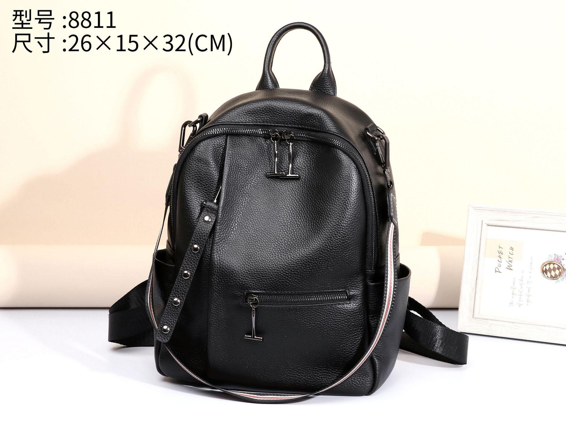 The First Layer Of Cowhide Women S Backpack Is Simple, Fashionable And Versatile Travel Schoolbag, Genuine Leather Women S Large-Capacity Mommy Bag. чёрный
The First Layer Of Cowhide Women S Backpack Is Simple, Fashionable And Versatile Travel Schoolbag, Genuine Leather Women S Large-Capacity Mommy Bag. чёрный