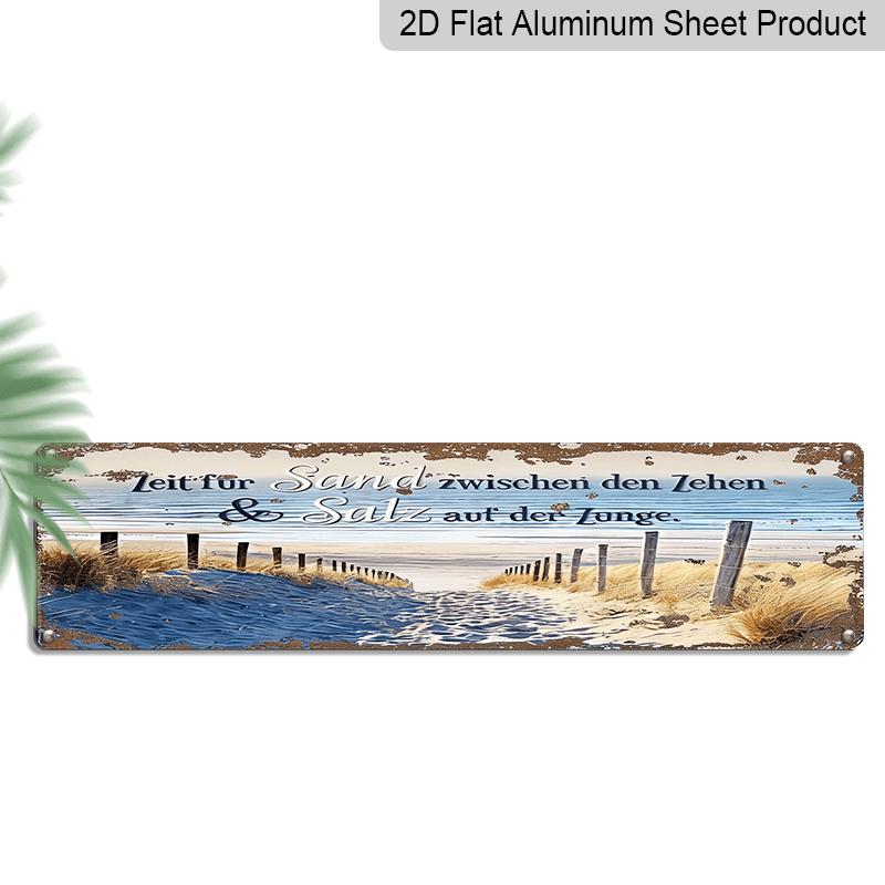 2D Flat, Vintage Coastal German Nautical Wall Art - North Sea Baltic Beach Scene with German Sailor Quote Time for Sand Between Your Toes & Salt in 40cm x 10cm
2D Flat, Vintage Coastal German Nautical Wall Art - North Sea Baltic Beach Scene with German Sailor Quote Time for Sand Between Your Toes & Salt in 40cm x 10cm