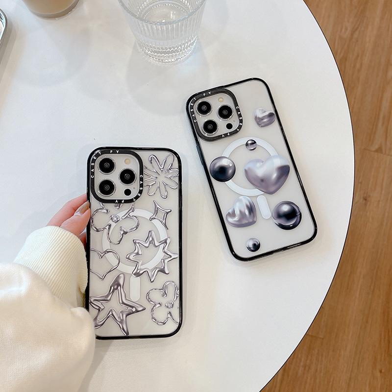 Magnetic Liquid Metal Heart Case for iPhone 15 Pro Max - Anti-Fall Protection for 13/12/14 Pro iPhone 15/14 Plus
Magnetic Liquid Metal Heart Case for iPhone 15 Pro Max - Anti-Fall Protection for 13/12/14 Pro iPhone 15/14 Plus