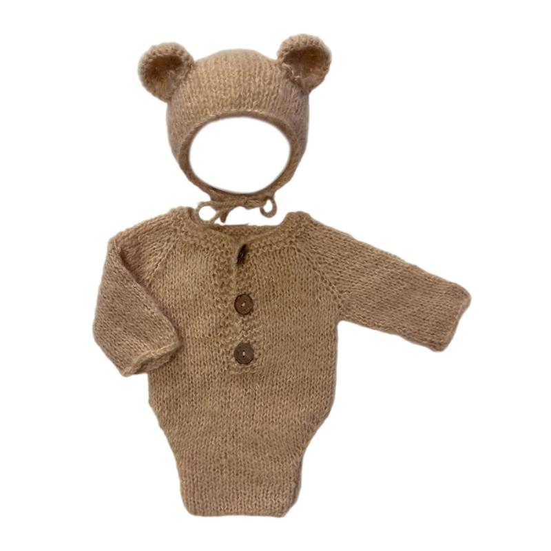 Infant Photography Outfit Bear Themed Soft Plush Set Baby Romper with Hat set Baby Dress Up set for Memorable Pictures хакі
Infant Photography Outfit Bear Themed Soft Plush Set Baby Romper with Hat set Baby Dress Up set for Memorable Pictures хакі