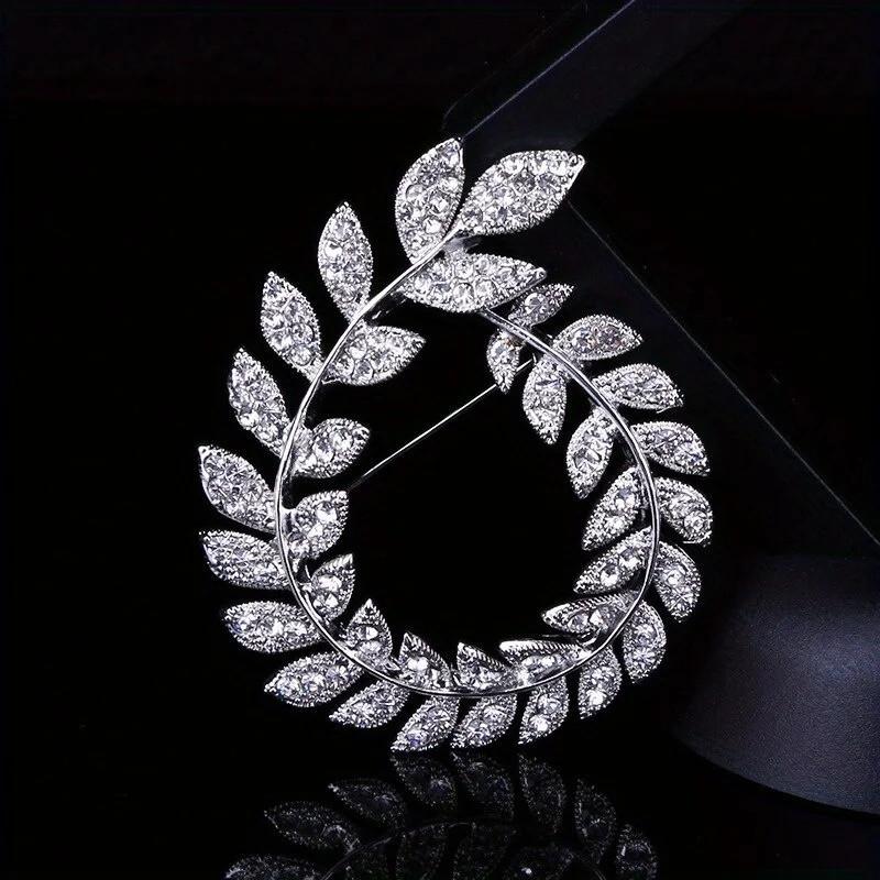 Olive Leaf Full Rhinestone Alloy Collar Pin Classic Clothing Accessories Brooch
Olive Leaf Full Rhinestone Alloy Collar Pin Classic Clothing Accessories Brooch