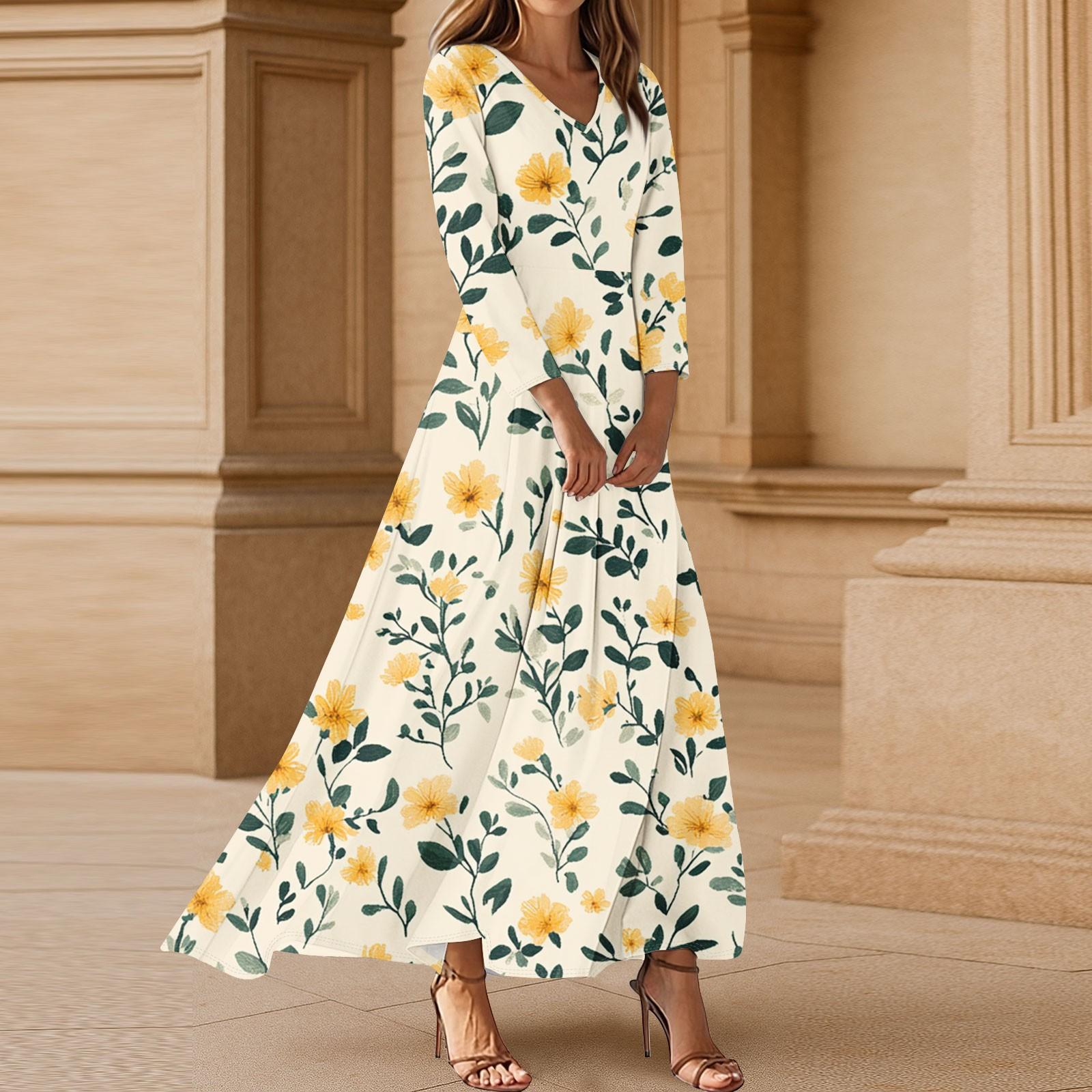 Женское модное платье с рукавами три четверти, свободного кроя, с удобным цветочным принтом S
Женское модное платье с рукавами три четверти, свободного кроя, с удобным цветочным принтом S