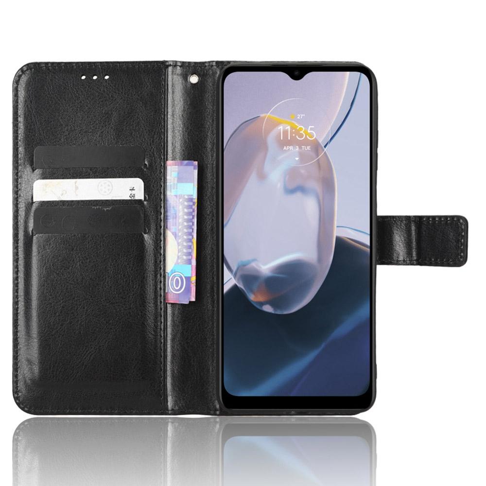 For Motorola Moto E22 4G/E22i 4G PU Leather Wallet Magnetic Phone Case Flip Folio Stand Feature Crazy Horse Texture Anti-Scratch Cover with Strap Black
For Motorola Moto E22 4G/E22i 4G PU Leather Wallet Magnetic Phone Case Flip Folio Stand Feature Crazy Horse Texture Anti-Scratch Cover with Strap Black