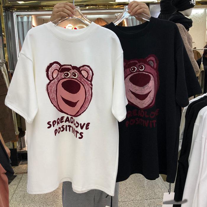 Летняя хлопковая футболка с коротким рукавом хорошего качества для женщин, свободного большого размера, средней длины, с мультяшным принтом, топ для женщин S
Летняя хлопковая футболка с коротким рукавом хорошего качества для женщин, свободного большого размера, средней длины, с мультяшным принтом, топ для женщин S