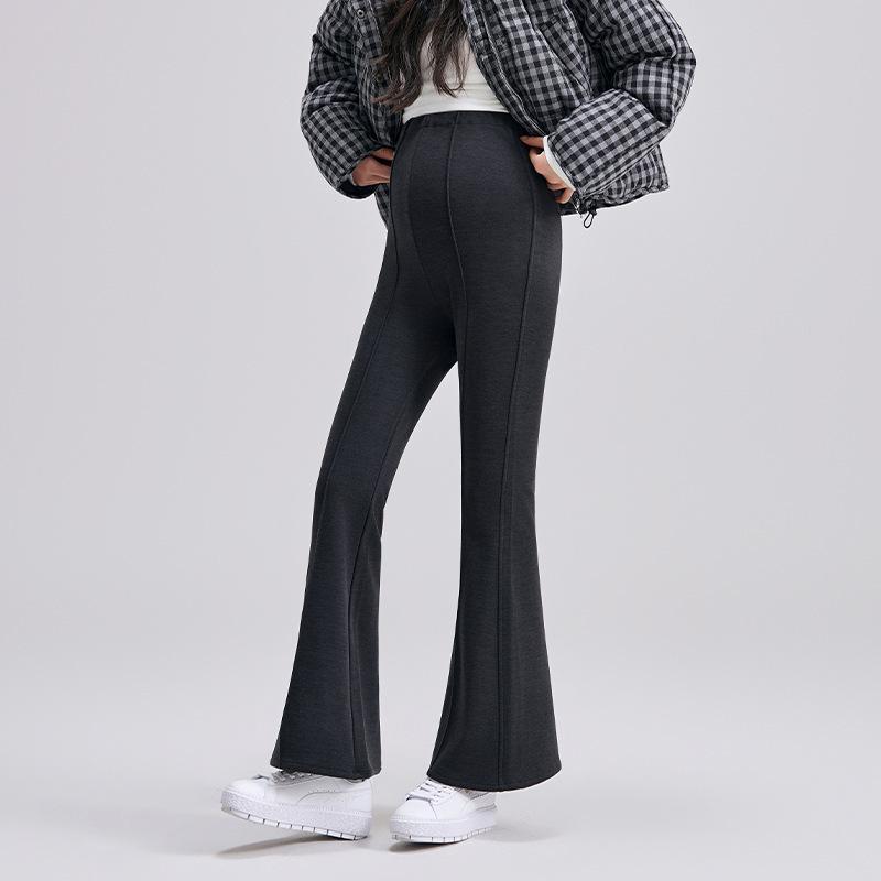 Брюки для беременных весна и осень новые микро-клеш повседневные большого размера осенняя верхняя одежда широкие брюки одежда для беременных осень M(90-120) черный серый